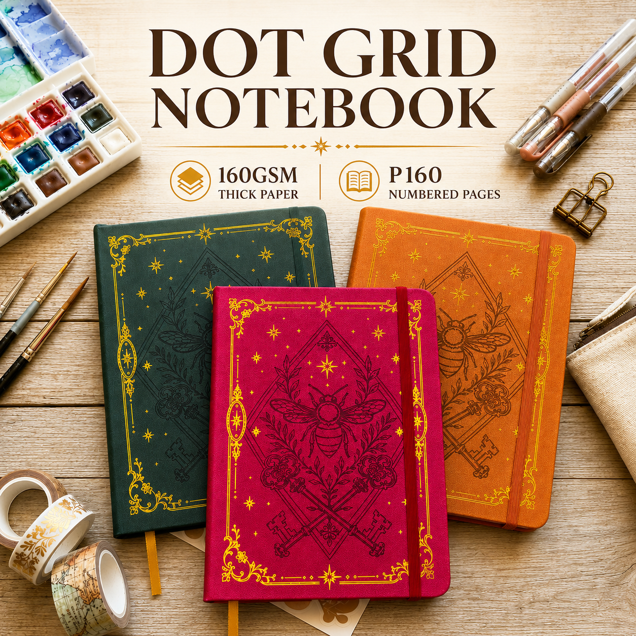 Notebook Dotted A5 - A5 Dot Grid Notebook with 160GSM