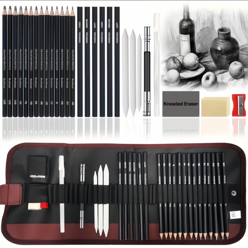 Highlighter Set Pastel - 29-Piece Sketching Art Set for Adults
