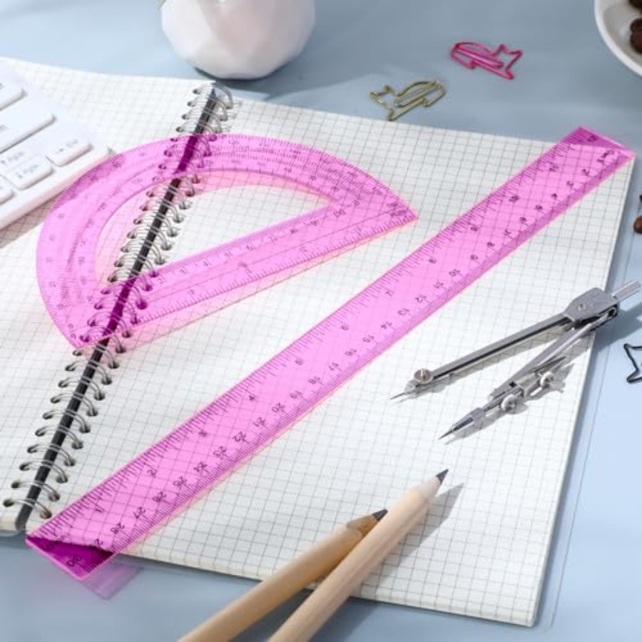 3 Pcs Plastic Ruler 6 Inch Pro - Compass Geometry Set 리뷰 및 가격