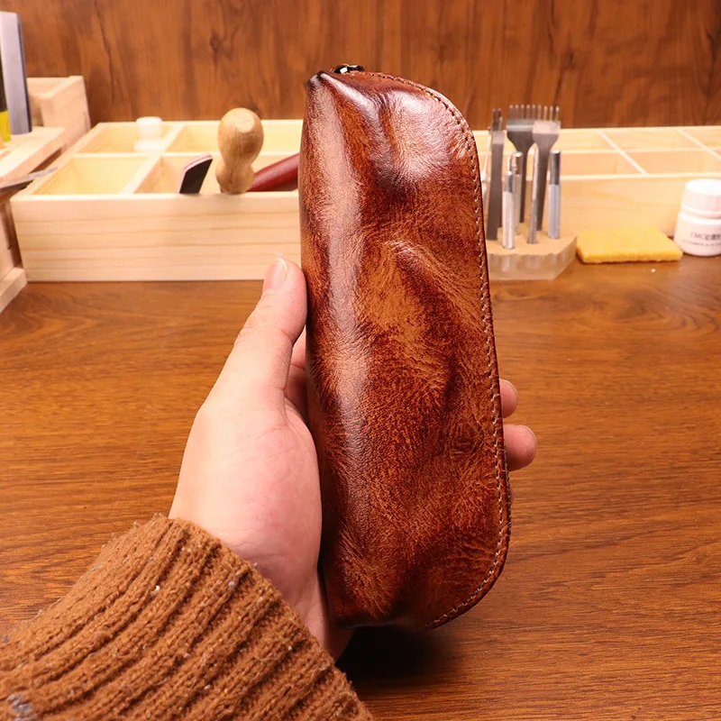 Cowhide pen bag for men vintag - Tan Stationery & Office Supply 리뷰 및 가격