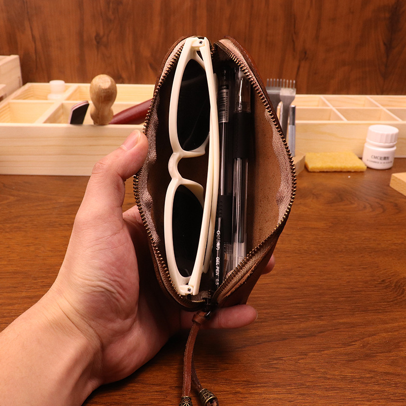 Cowhide pen bag for men vintag - Tan Stationery & Office Supply 리뷰 및 가격