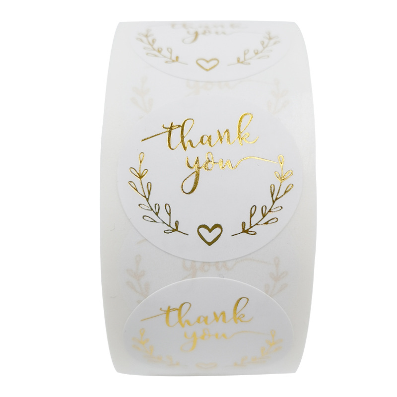 100-500pcs Gold Thank You Stic - Stationery Supply Business 리뷰 및 가격