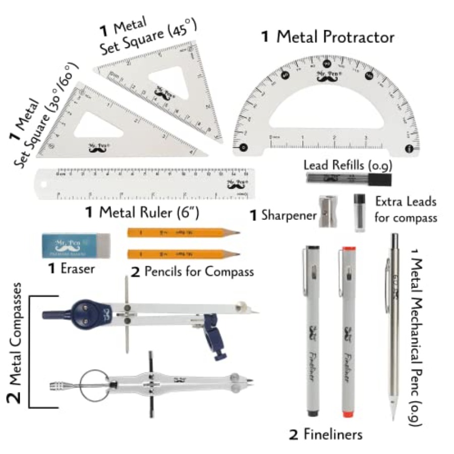 - Professional Geometry Set, 1 - Compass Geometry Set 리뷰 및 가격