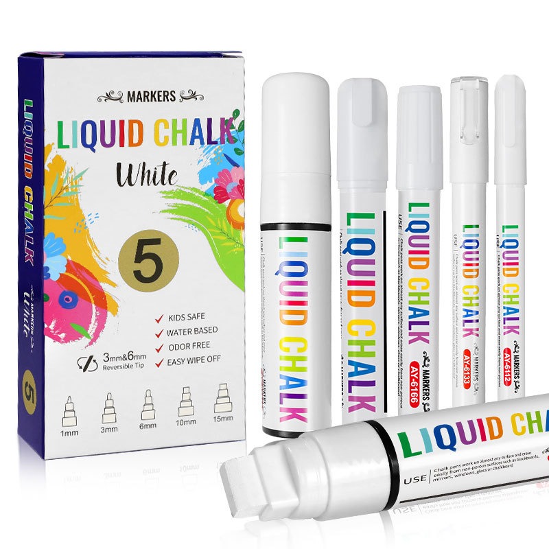 5pcs/set White Chalk Markers L - Correction Fluid White 리뷰 및 가격