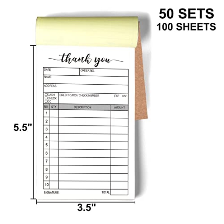 Thank You Receipt Book, 2 Pack - Carbon Copy Book 리뷰 및 가격