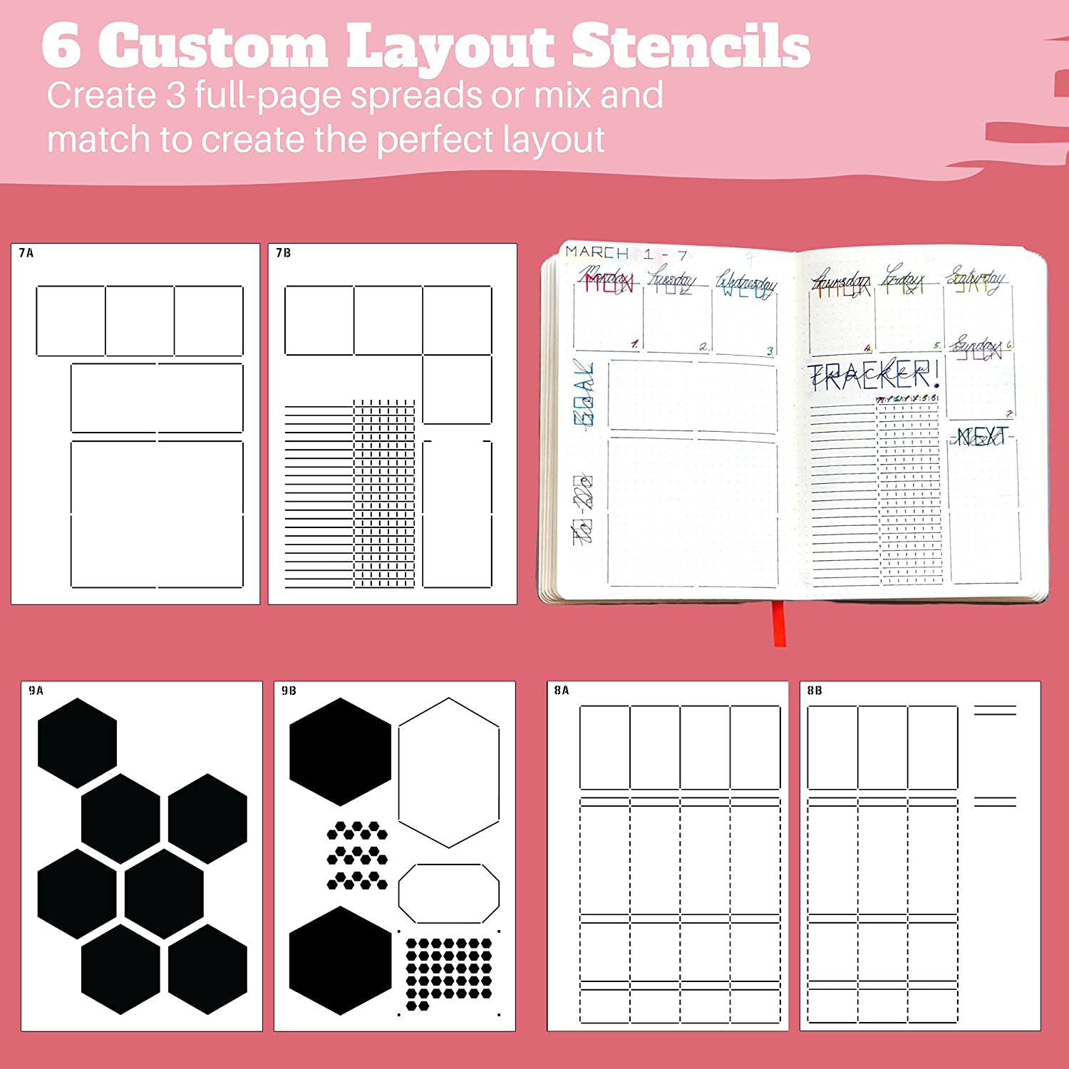 6Pack Reusable Plastic Weekly  - Notebook Dotted A5 리뷰 및 가격