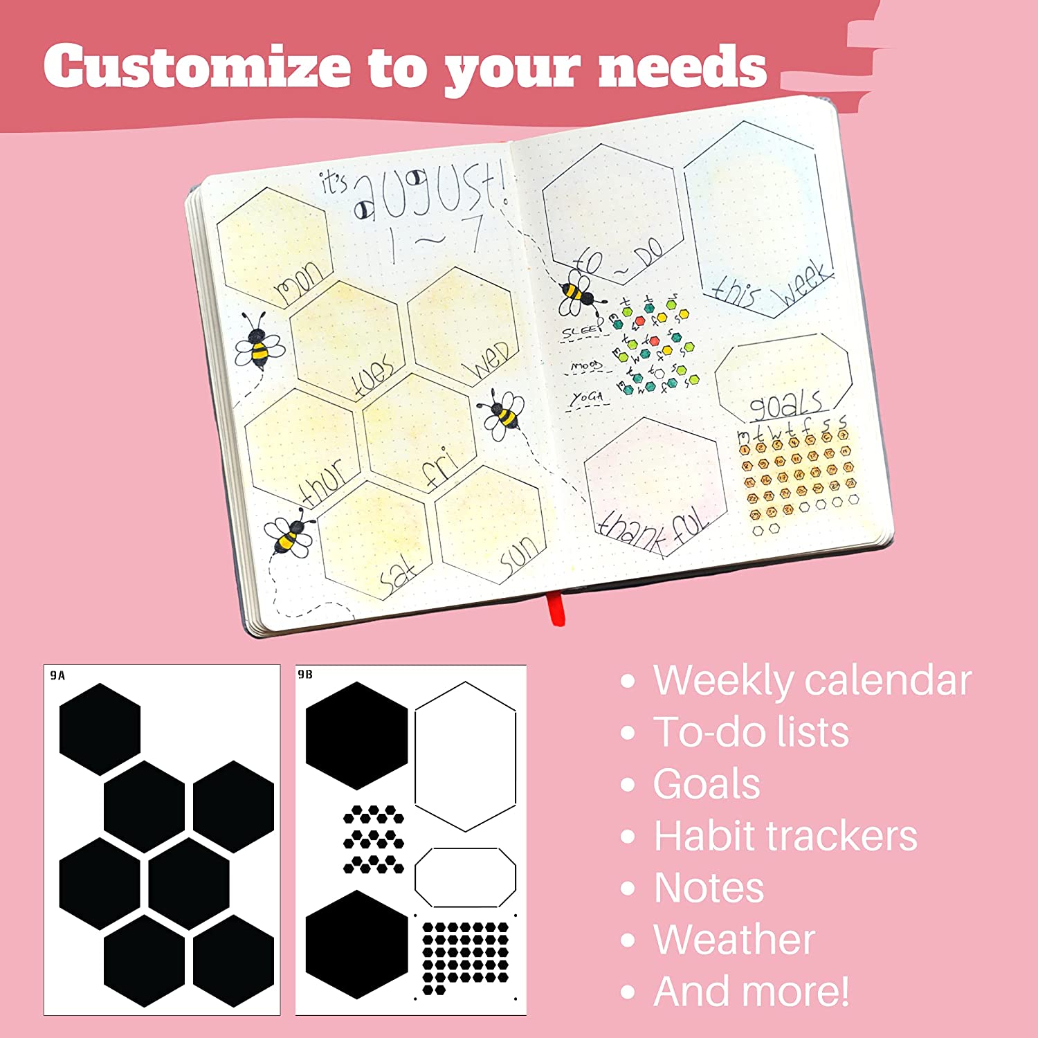 6Pack Reusable Plastic Weekly  - Notebook Dotted A5 리뷰 및 가격