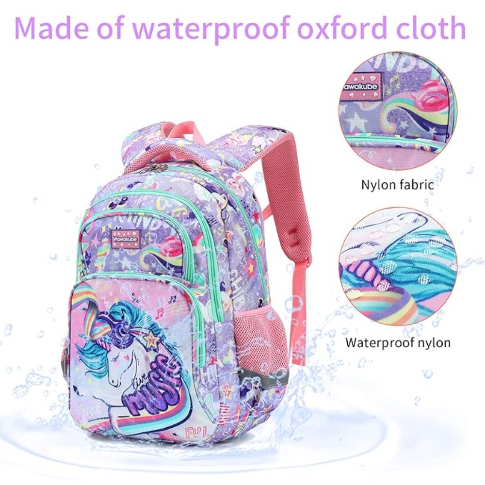 3PCS Kids Backpack Set Unicorn - Pencil Case Large 리뷰 및 가격