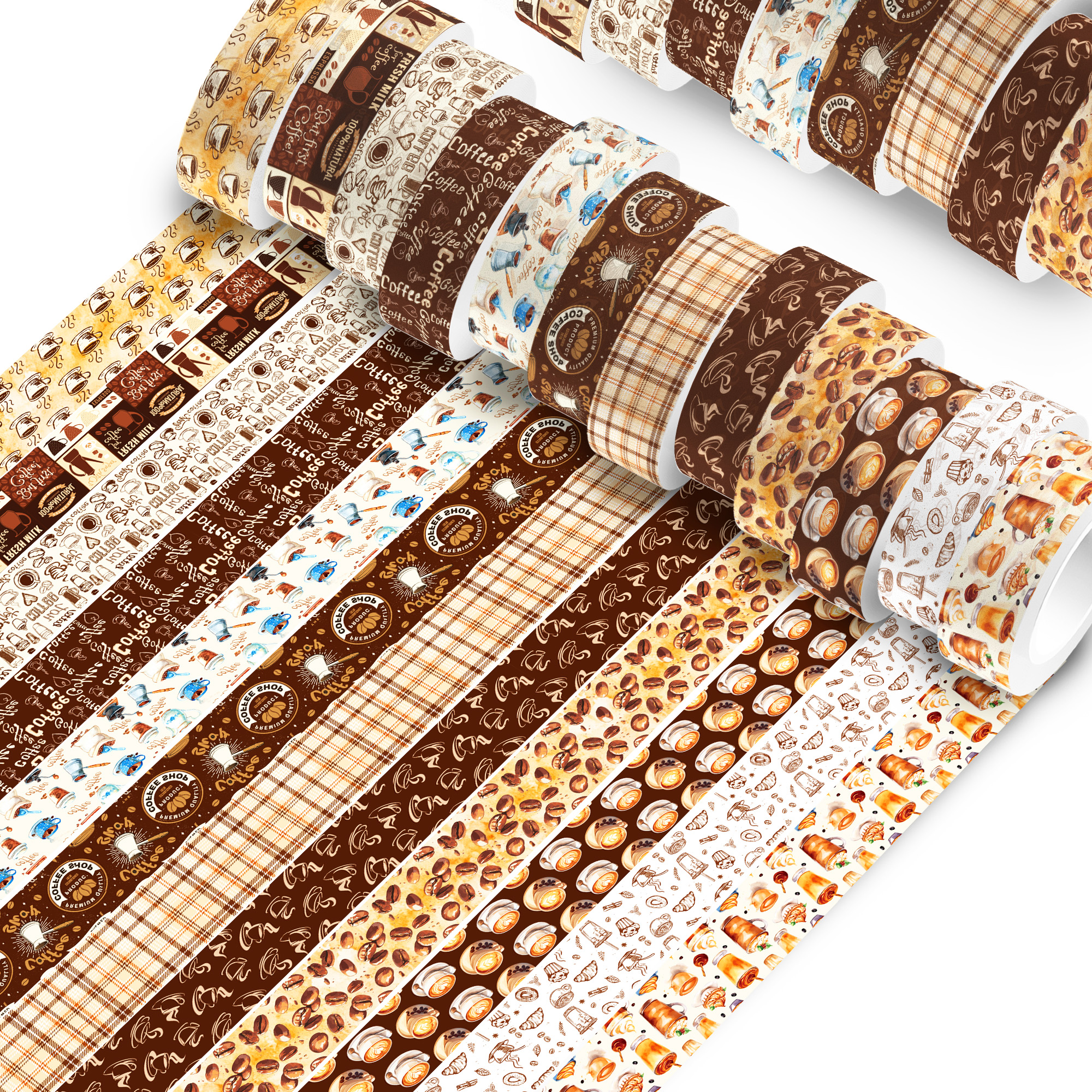 Vintage Coffee Pattern Washi T - Washi Tape Set 리뷰 및 가격