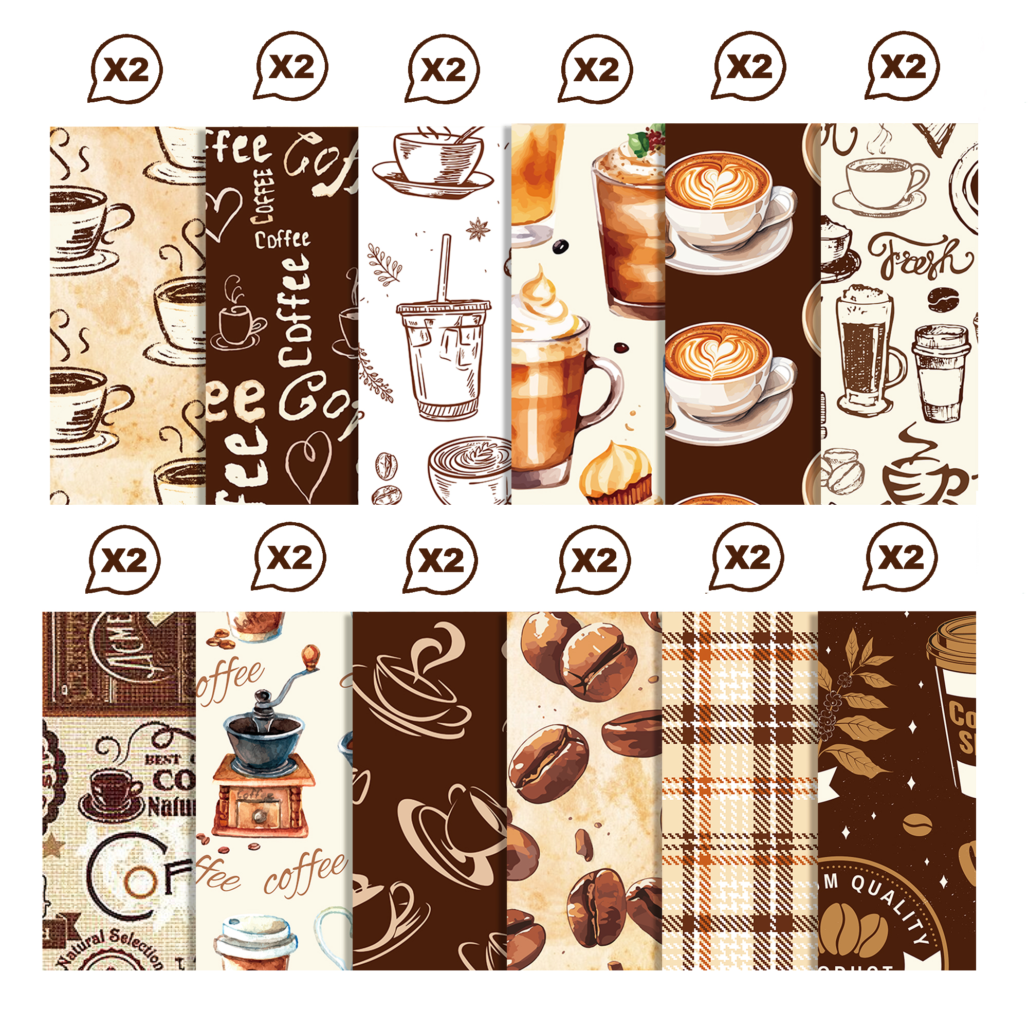 Vintage Coffee Pattern Washi T - Washi Tape Set 리뷰 및 가격