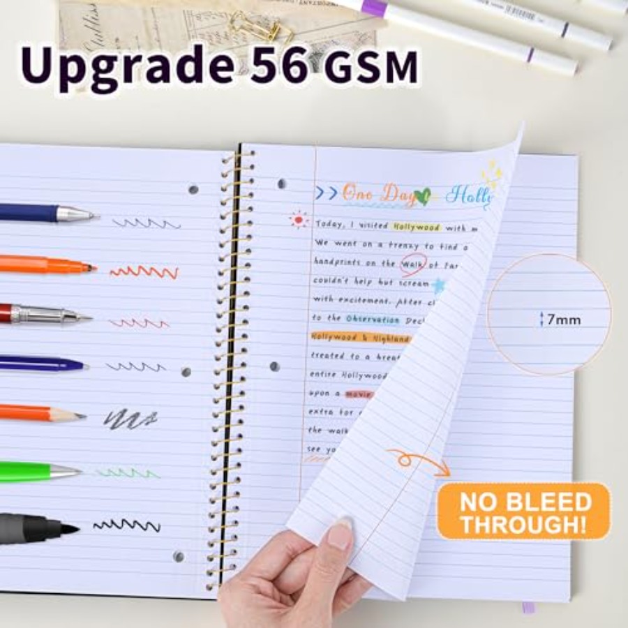 Spiral Notebook College Ruled  - Paper Punch 3 Hole 리뷰 및 가격