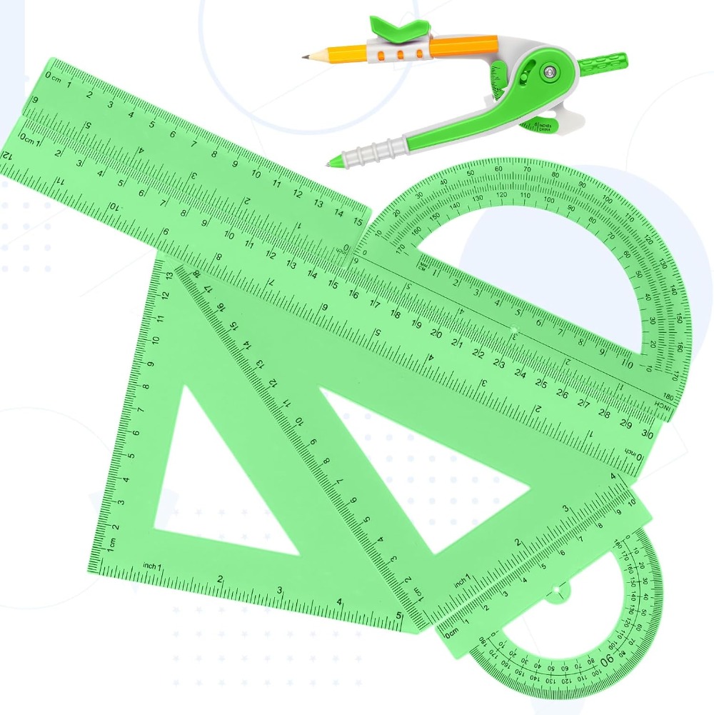 7 Pcs Geometry Math Set: 6/4 I - Compass Geometry Set 리뷰 및 가격