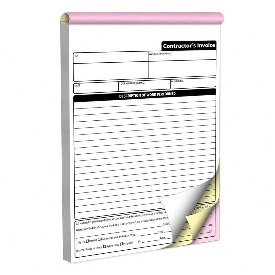 Contractor Invoice Books, 3 Pa - Carbon Copy Book 리뷰 및 가격