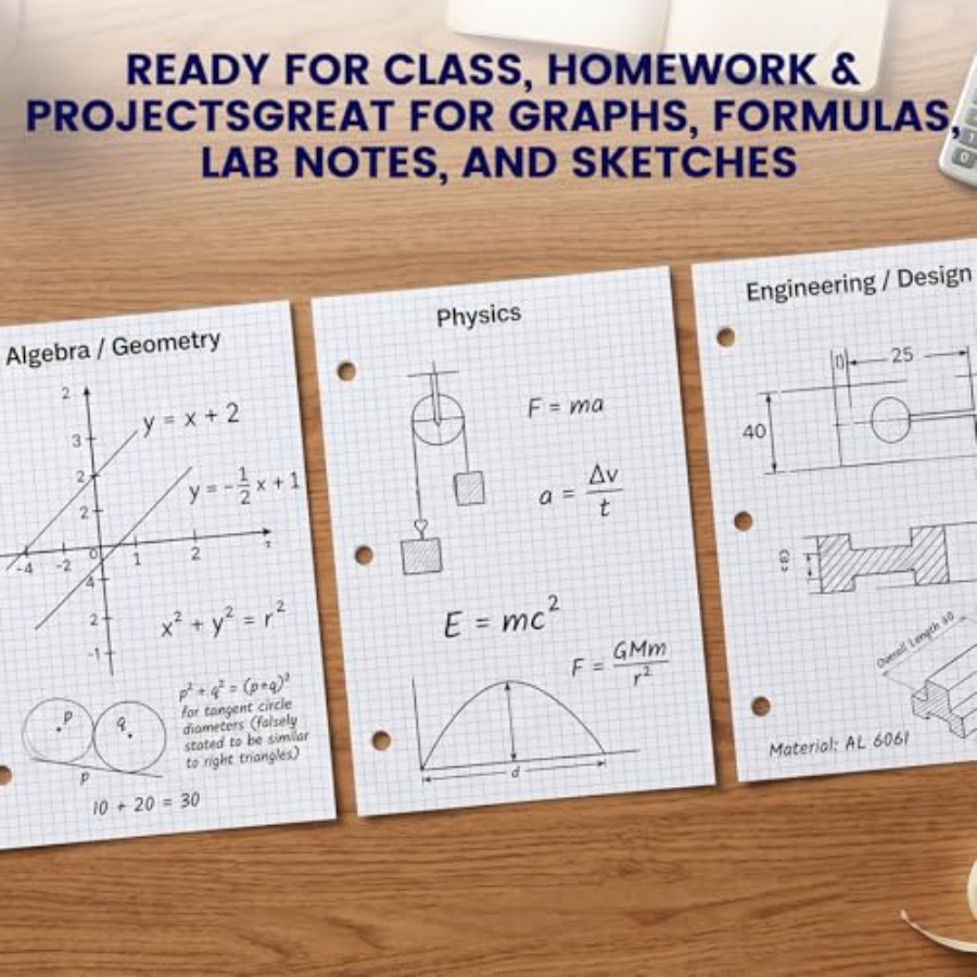 Graph Paper Filler Paper, 100  - Paper Punch 3 Hole 리뷰 및 가격