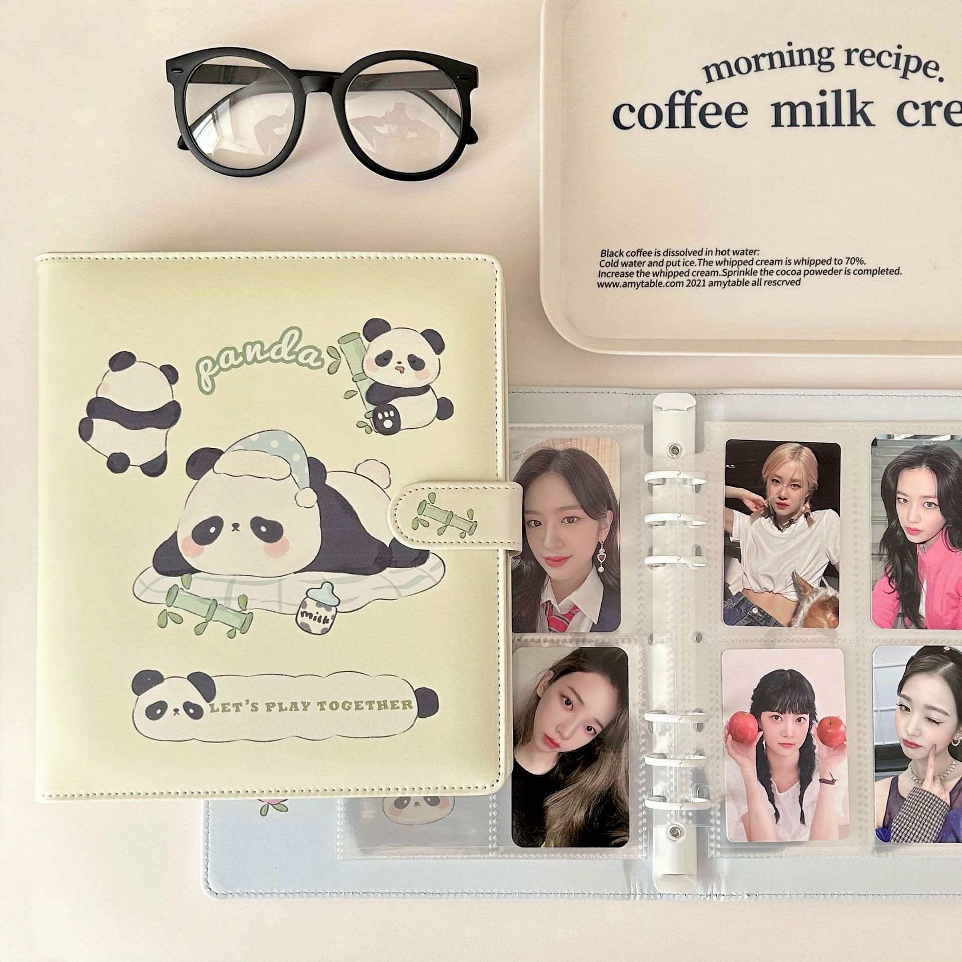 A5 Cute Bamboo Cover Pu Leathe - Notebook Dotted A5 리뷰 및 가격
