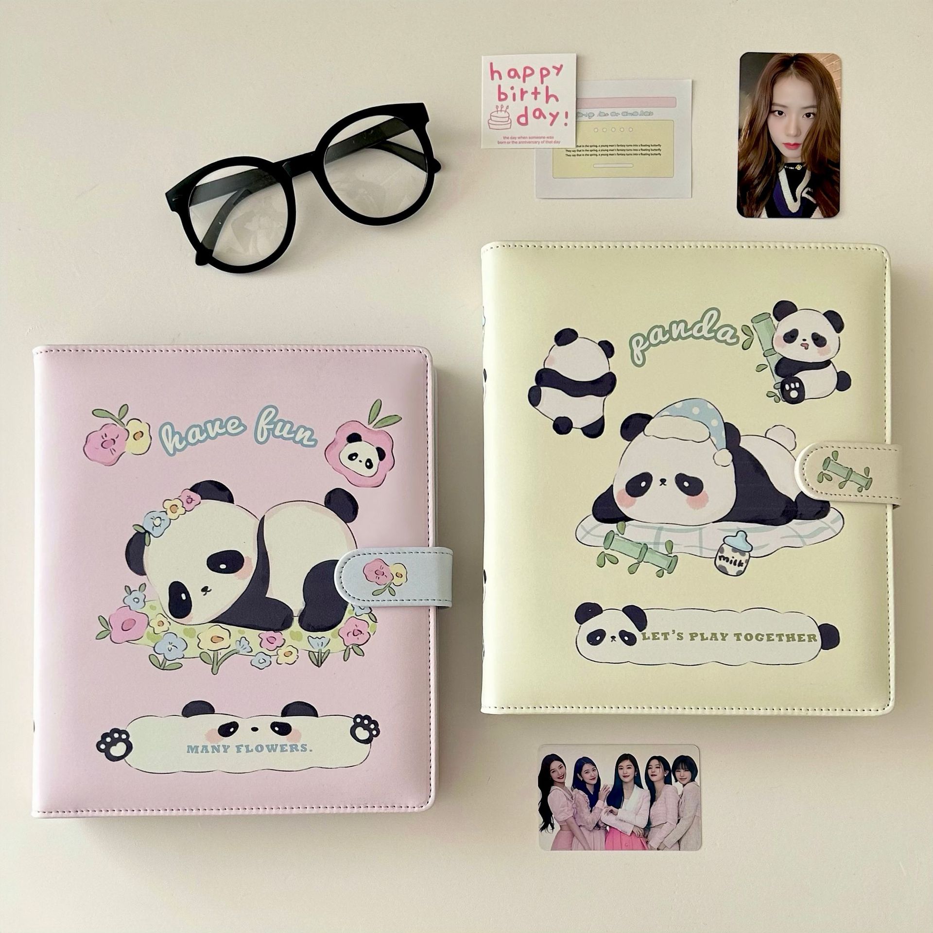 A5 Cute Bamboo Cover Pu Leathe - Notebook Dotted A5 리뷰 및 가격