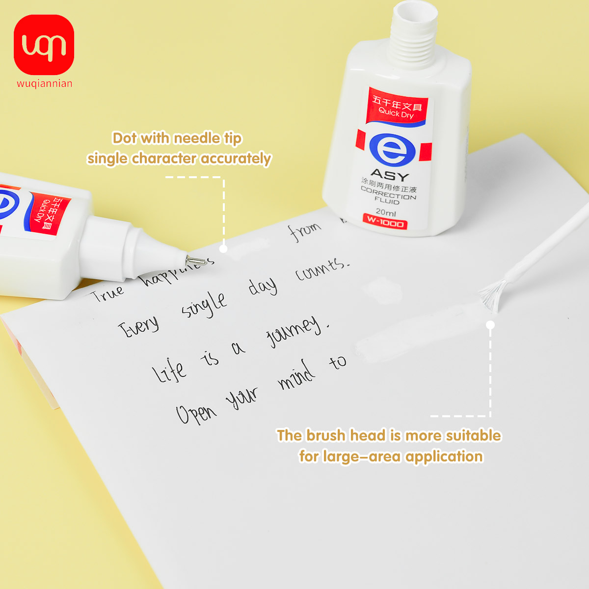 WQN Quick-Dry Correction Fluid - Correction Fluid White 리뷰 및 가격