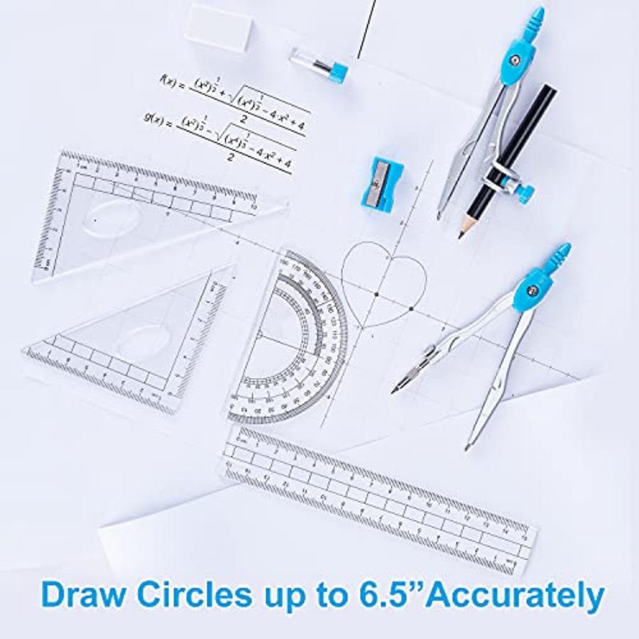 Math Geometry Kit Set 10 Piece - Compass Geometry Set 리뷰 및 가격