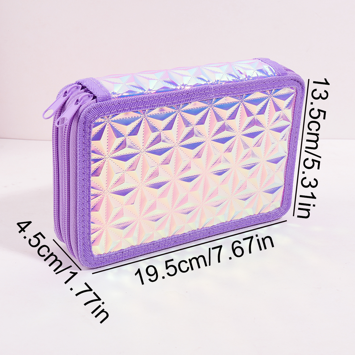Y2K Purple Holographic Pencil  - Pencil Case Large 리뷰 및 가격