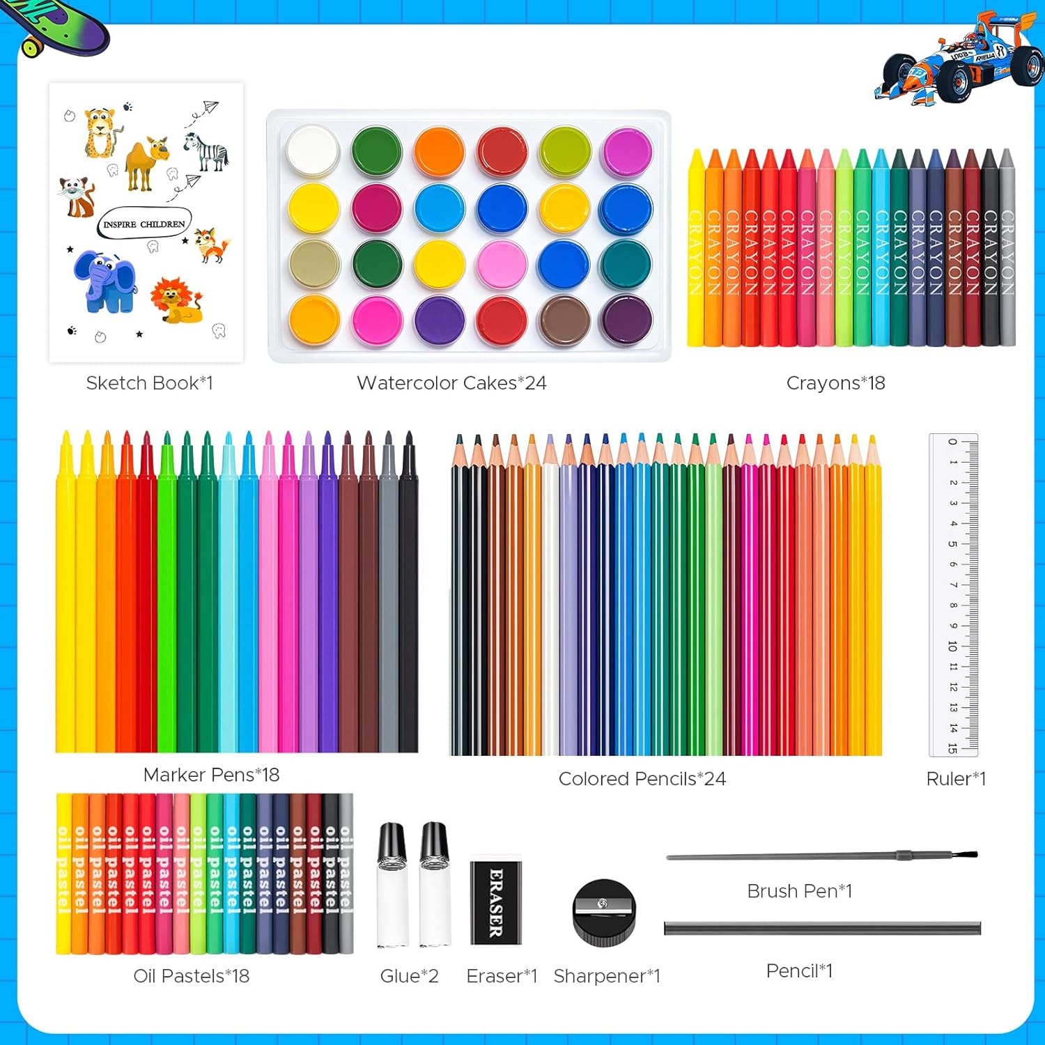 110PCS Arts & Crafts Supplies  - Highlighter Set Pastel 리뷰 및 가격