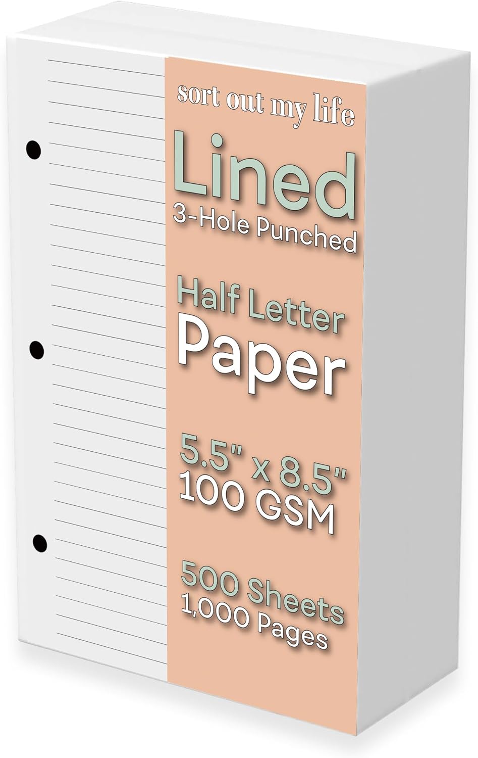 Half Letter Lined Paper, 3-Hol - Paper Punch 3 Hole 리뷰 및 가격