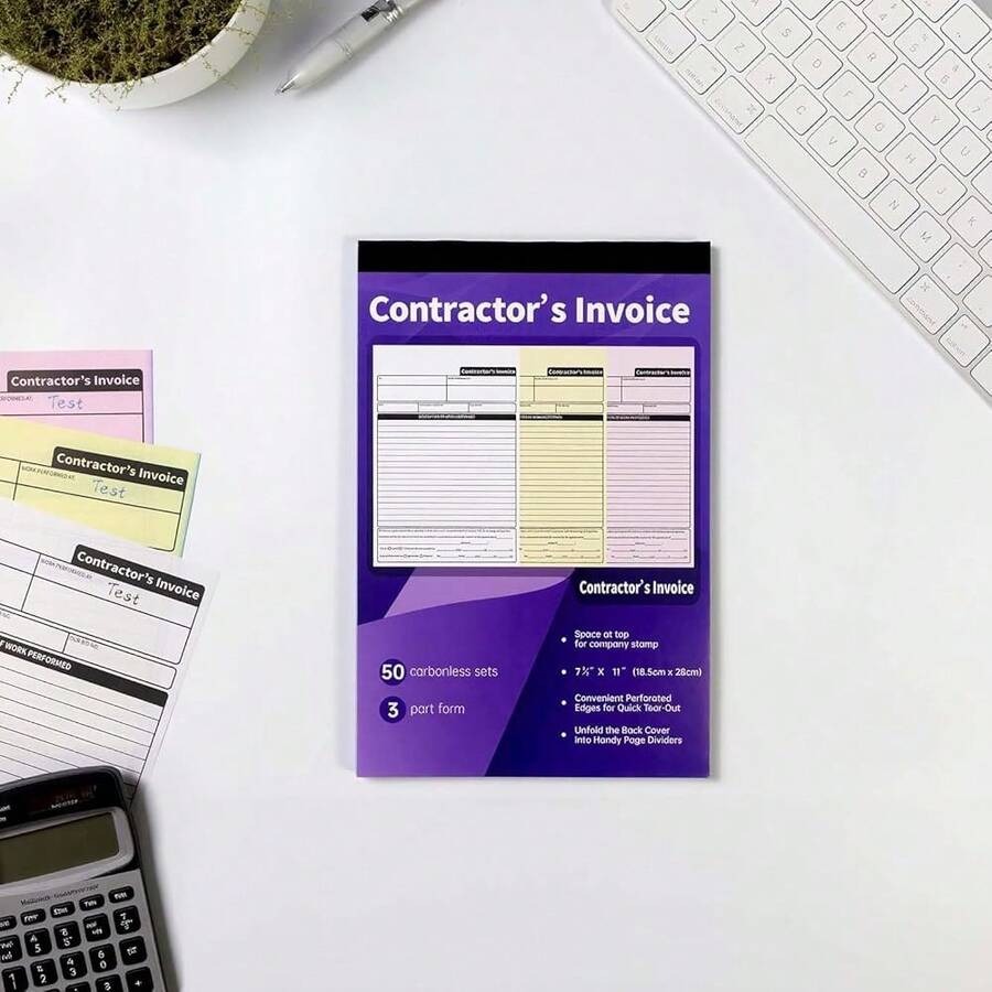 Carbonless Contractor Invoice  - Carbon Copy Book 리뷰 및 가격