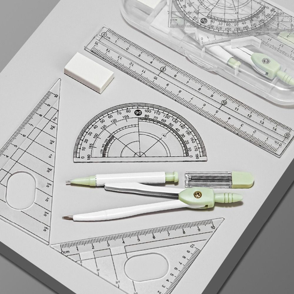 8PCS/Set Plastic Ruler Compass - Compass Geometry Set 리뷰 및 가격