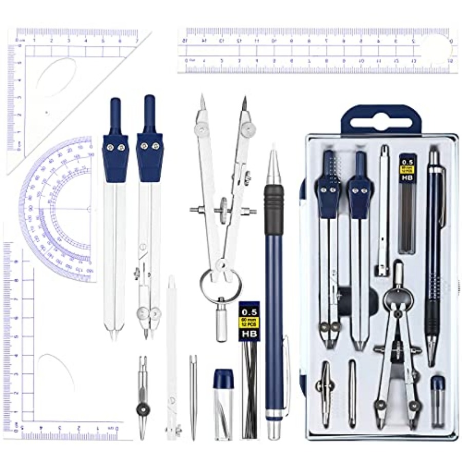 13 Pcs Geometry Set for Studen - Compass Geometry Set 리뷰 및 가격