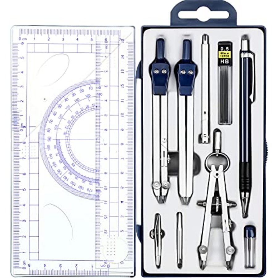 13 Pcs Geometry Set for Studen - Compass Geometry Set 리뷰 및 가격