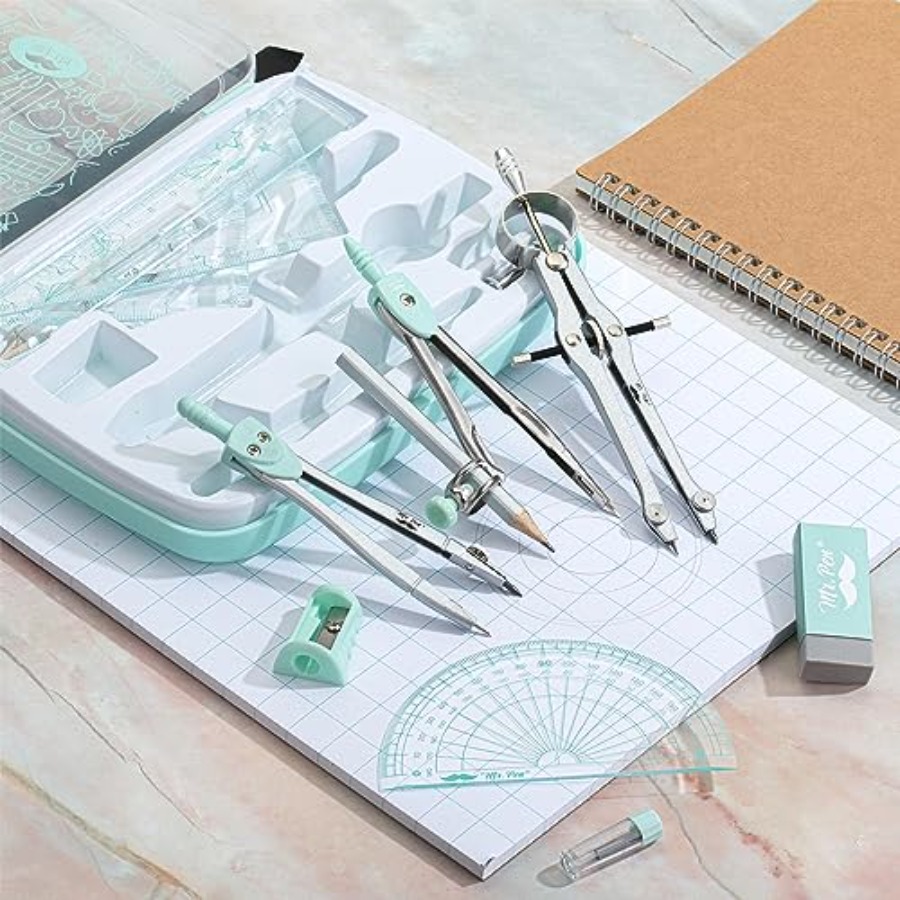 Geometry Set, 13 pcs, 3 Metal  - Compass Geometry Set 리뷰 및 가격