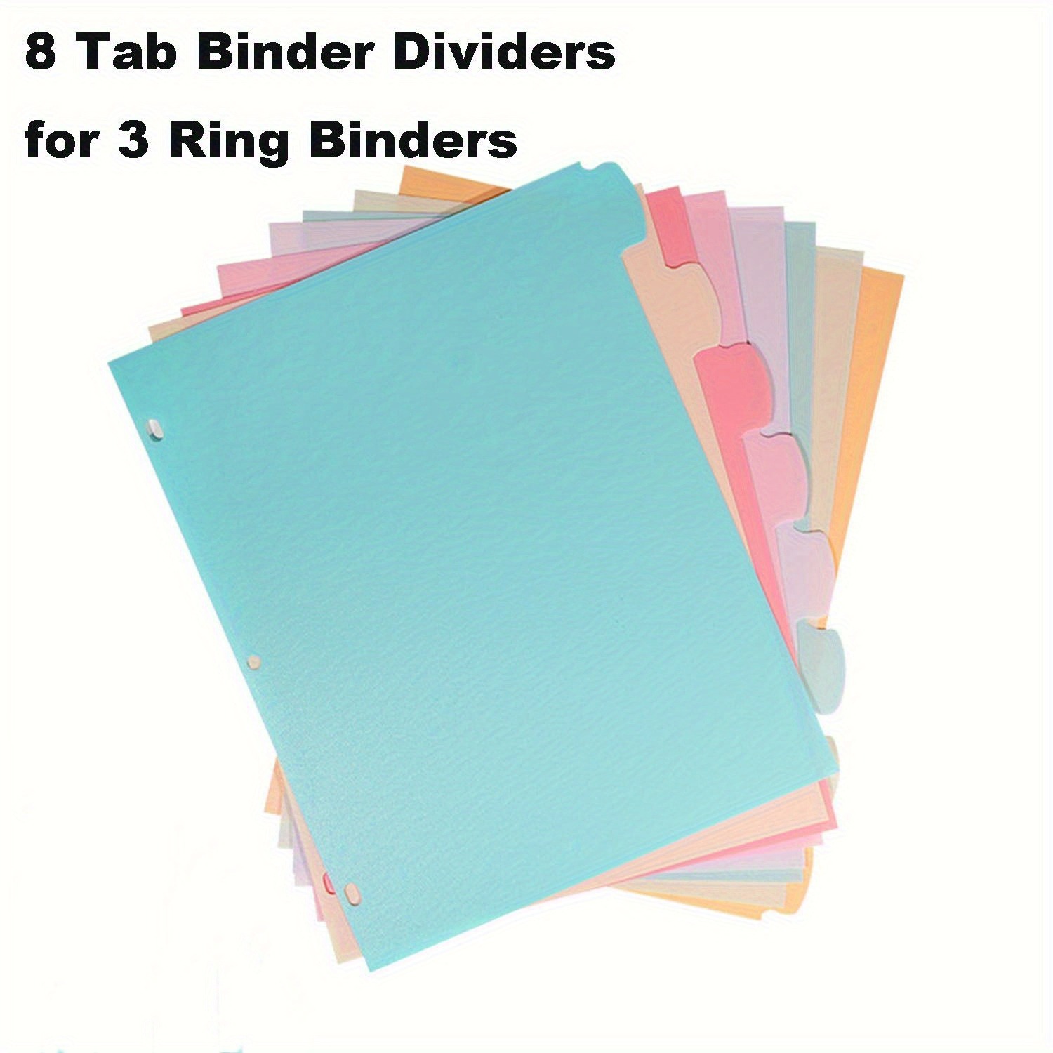 8 Tab Binder Dividers for 3 Ri - Paper Punch 3 Hole 리뷰 및 가격