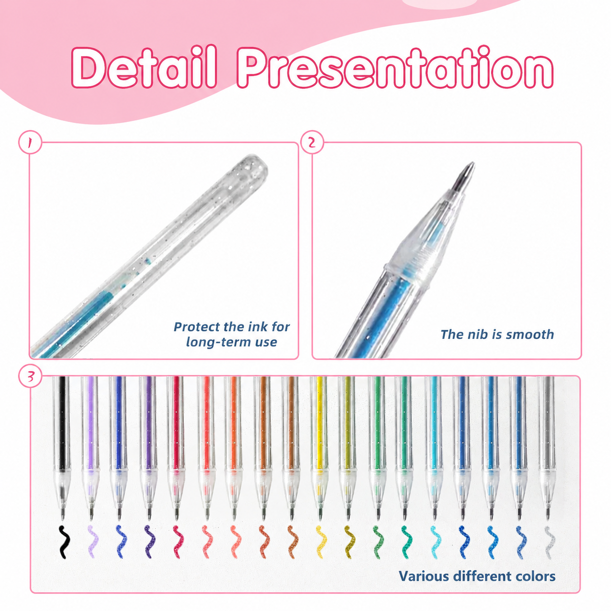 8-60 Colors Glitter Gel Pen Se - Highlighter Set Pastel 리뷰 및 가격