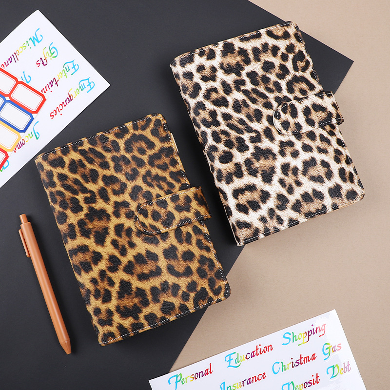 A6 Leopard Print Loose Leaf Co - Notebook Dotted A5 리뷰 및 가격