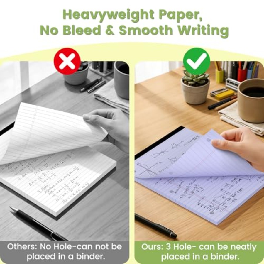 Legal Pads 8.5x11, Purple Lega - Paper Punch 3 Hole 리뷰 및 가격